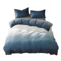 洁丽雅（Grace）A类毛毯双层加厚法兰绒牛奶绒被套两用冬季保暖 蔚蓝 150*200cm 双层渐变绒毯-蔚蓝【A类品质】 150*200cm【拉链款】