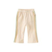 戴维贝拉（DAVE＆BELLA）女童裤子休闲儿童长裤洋气宝宝裤子2025春装童裤幼儿喇叭裤 米色 120 cm（身高110-120cm）
