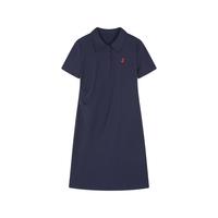 【学院风刺绣polo连衣裙】25夏撞色短款polo领连衣裙
