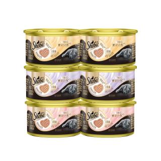 移动端、京东百亿补贴：希宝 猫罐头进口全价成猫主食罐头高肉补水慕斯罐混合口味70g*6罐