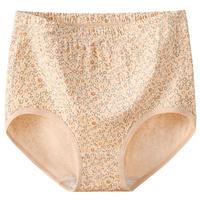 雅鹿内裤女100%纯棉裆抗菌中老年高腰收腹大码胖mm宽松平角短裤头 （粉色+紫色） 中老年内裤纯棉 2条 3XL （180-200斤）