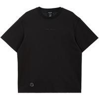 杰克·琼斯（JACK&JONES）男装短袖男圆领速干透气吸湿休闲运动T恤纯色字母反光夏季衣服 E41 黑色 常规 E41 黑色 M 175