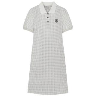 TEENIE WEENIE 小熊女装夏季POLO领针织连衣裙学院风休闲时髦女士 撞色 S