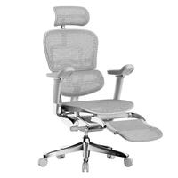 联友家具金豪SE 高端人体工学椅 电脑椅老板椅 办公休闲电竞椅子 银白色+躺舒宝