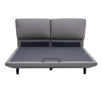 左右现代简约皮床意式1.5米双人床主卧大床婚床DZB6021 影清灰Z1012