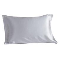 慈云纯色真丝枕套 19姆米100%桑蚕丝绸单面枕头套单只装午夜蓝74*48cm