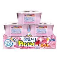 白元(HAKUGEN)除湿盒 除湿防潮干燥剂百花香450ml*3