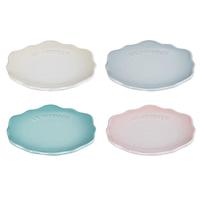 酷彩(Le Creuset)法国炻瓷家用餐具菜盘水果餐具盘碟午后花韵系列 25cm圆形碟蛋白色 25cm