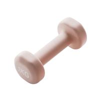 安踏哑铃男女家用彩色浸塑肌肉手臂塑形轻重量粉色1kg*2