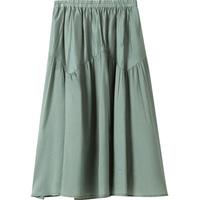 茵曼（INMAN）半身裙女夏季休闲百搭蓬蓬裙18322|205 墨绿色 L