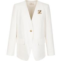 衣香丽影白色西装外套女宽松独特别致高级感小个子上衣 白色 S