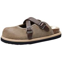 CHERY KALLY【潘美烨同款】轻奢包头半拖鞋女2025外穿时尚气质真皮凉鞋子 咖啡色 Coffee 38