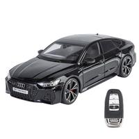 活石汽车模型合金仿真奥迪RS7合金汽车模型1:18原厂男士高档实用 【奥迪授权】遥控钥匙礼盒装 男孩玩具男生手办