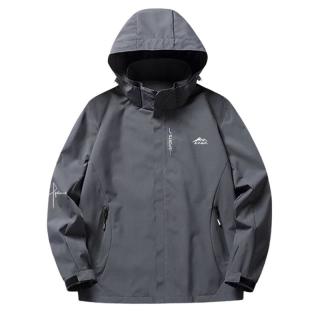 NASA MARVEL 防水 男士冲锋衣  5XL（190斤-210斤） 黑色