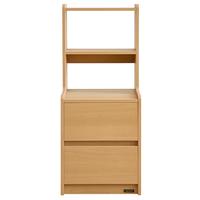 全友 家居原木风床头柜床边小型书架落地卧室抽屉收纳储物置物柜子家具