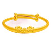 中国黄金（CHINA GOLD）足金龙宝宝黄金手镯生肖龙年本命年金手镯送儿童婴儿宝宝 宝宝黄金手镯 》5.1g