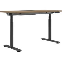 STEELCASE 世楷 Migration SE pro 轻音电动升降桌居家办公站立式电脑书桌 (胡桃色+莫尔黑）直角+插线盒 1175*675mm
