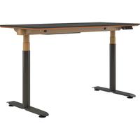 STEELCASE 世楷 Migration SE pro 轻音电动升降桌居家办公站立式电脑书桌 (莫尔黑+亚光铜）倒斜角+插线盒 1375*675mm