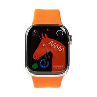 Apple/苹果 GPS+蜂窝款 智能手表+不锈钢表壳+运动表带 银色 45mm