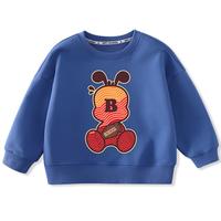 BoBDoG巴布豆儿童卫衣春秋款宝宝衣服打底衫中小童舒适亲肤百搭上衣外穿童装 海军蓝 棕熊巴布 100 海军蓝 红线巴布