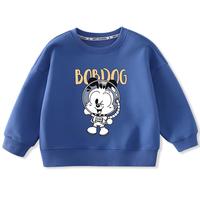 BoBDoG巴布豆儿童卫衣春秋款宝宝衣服打底衫中小童舒适亲肤百搭上衣外穿童装 海军蓝 星际巴布 100