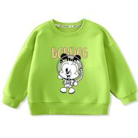 BoBDoG巴布豆儿童卫衣春秋款宝宝衣服打底衫中小童舒适亲肤百搭上衣外穿童装 果绿 星际巴布 120