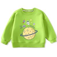BoBDoG巴布豆儿童卫衣春秋款宝宝衣服打底衫中小童舒适亲肤百搭上衣外穿童装 果绿 探索巴布 100