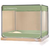 La Torretta蚊帐 婴儿防摔蚊帐架1.8x2米 A类家用三开门加粗承重支架床围 绿 【升级三重防摔守护】春池绿