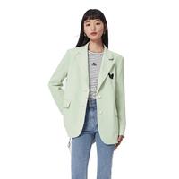 森马 Semir休闲西服女春季设计感甜酷都市时尚休闲商务通勤外套2023 绿色调00444 170/92A/XL