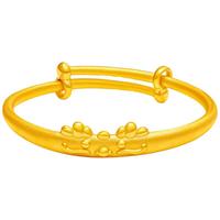 中国黄金（CHINA GOLD）足金龙宝宝黄金手镯生肖龙年本命年金手镯送儿童婴儿宝宝 宝宝黄金手镯 》4.8g