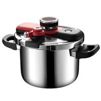 好管家304不锈钢高压锅防爆家用双耳压力锅燃气灶电磁炉大容量6L
