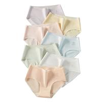 都市丽人 COSMO LADY【A类棉10A抑菌糖果色】7条女士内裤大码中腰100%纯棉裆