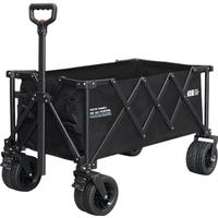 探险者露营车折叠推车户外聚拢型露营车营地车野餐车露营装备摆摊买菜 150L 石墨黑越野轮【轮宽5CM】