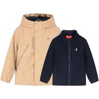 暇步士(Hush Puppies)童装儿童外套秋冬季男女大童简约纯色可拆卸两件套 浅丁香 160cm