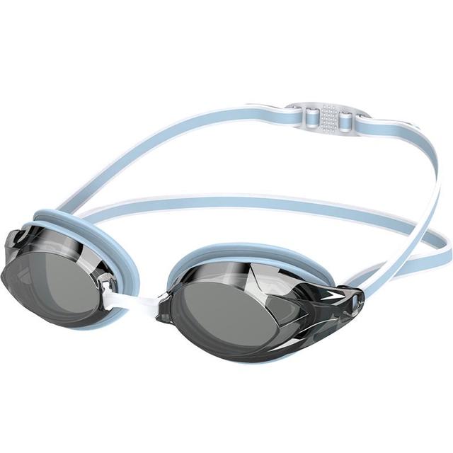 速比涛 泳镜V速3代智感贴合防雾防晒双镜带专业竞速女士镀膜泳镜 蓝/灰