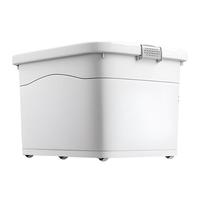 百草园塑料衣物收纳箱玩具储物箱86L瓷白1个装带轮 86L【67*48*39】带滑轮单只装