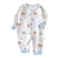 贝肽斯宝宝连体衣春秋女宝宝哈衣新生幼婴儿纯棉衣服男宝宝爬服 太空熊仔 73cm