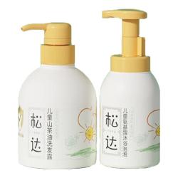 松达 儿童洗发水山茶油洗发露宝宝沐浴露3-6-12岁男女童通用洗头膏 洗发水380ml+沐浴300ml