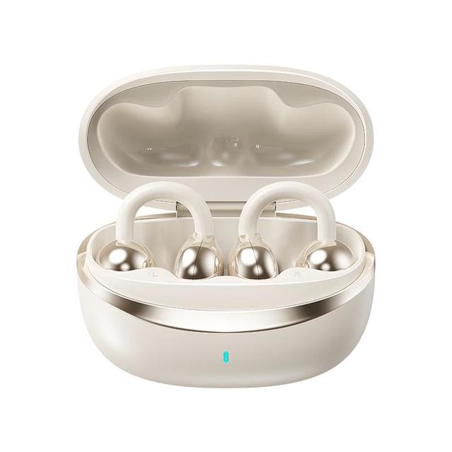 山水 SANSUI W105蓝牙耳机骨传导概念耳夹式 无线跑步运动会议通话降噪商务榜前十 白