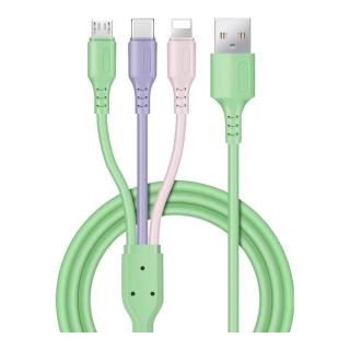  艾勒丝汀 多功能 三合一数据线  Type-C, Lightning, Micro USB 硅胶 USB-A