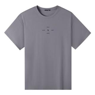 GXG 时尚字母纯棉休闲t恤夏季简约印花百搭短袖男士