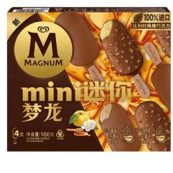 梦龙 迷你冰淇淋 黑巧克力薄荷+香草味 4支装