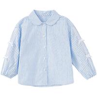 【织带蝴蝶结娃娃领】婴幼女童衬衫25春儿童百搭长袖上衣