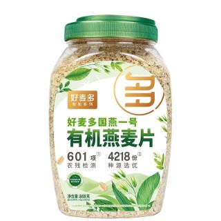 好麦多 即食有机燕麦片 营养速食谷物早餐 高蛋白代餐 家庭装桶装888g