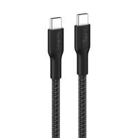 贝尔金 双Type-C数据线 240W快充 CtoC电源线 苹果电脑MacBook 480Mbps快传 1米织款 黑色 CAB025