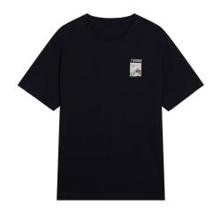 京东京造 短袖男士t恤男印花撞色 shine黑色 XXL 2XL