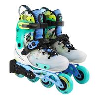 m-cro迈古轮滑鞋溜冰儿童男女初学平花培训专业滑冰鞋micro可调直排S7 【2025】S7蓝色专业套装 M 34-37码 脚长约21-24cm