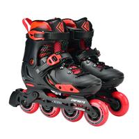 m-cro迈古轮滑鞋溜冰儿童男女初学平花培训专业滑冰鞋micro可调直排S7 欧版Infinite黑色加厚护具套装 M 34-37码 脚长约21-24cm