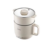 美的（Midea）电煮锅电火锅电热锅电蒸锅便携式环形可折叠小电锅家用旅行露营宿舍泡面锅多功能锅 1.6L 【环形折叠】配蒸笼XZE1621S