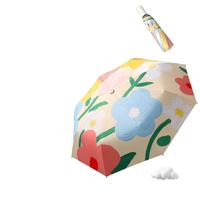 美度（MAYDU）遮阳伞防晒防紫外线女太阳伞加大加固晴雨伞两用折叠伞 M3107-彩虹微笑